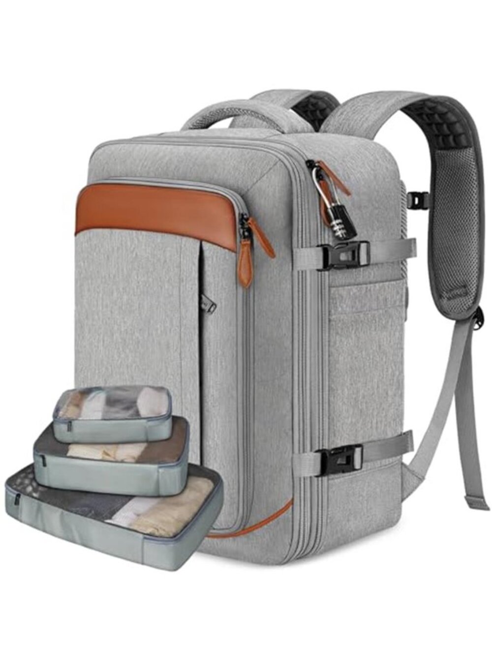 Expandable Travel Backpack Carry On Personal Item Laptop Weekender Flight Bag